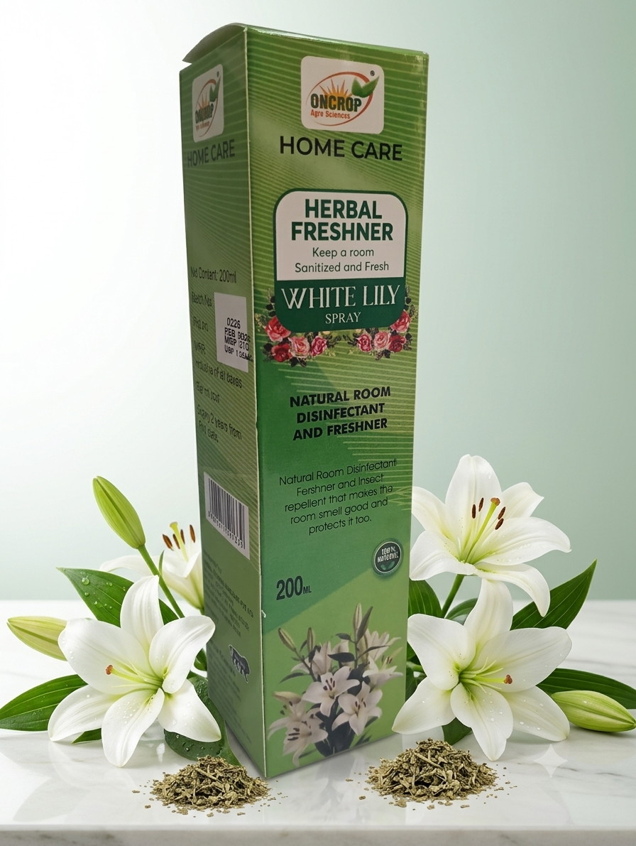 ONCROP HOME CARE - HERBAL ROOM FRESHENER WHITE LILY SPRAY 200ML